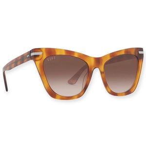 DIFF Alyssa Sunglasses Andes Tortoise Frame Brown Gradient Lenses NWT #129